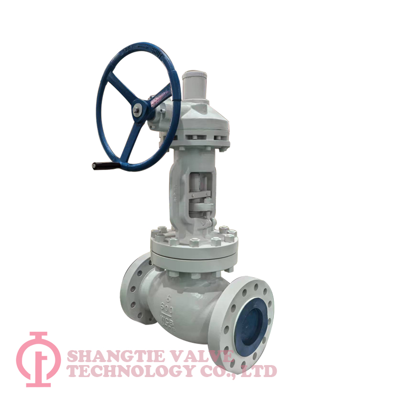 Industry 6  inches 600LB BS1873 Cast Steel WCB Flange Bevel Gear Globe Valve detail 3