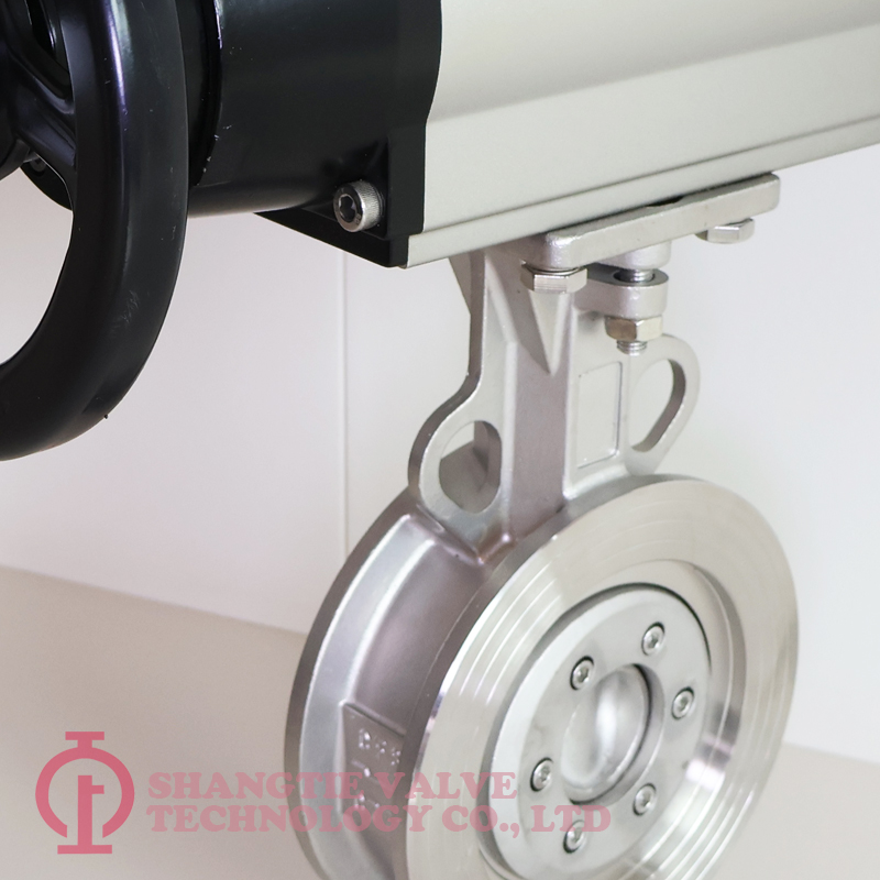 API 609 Wafer Type Stainless Steel Metal Sealed Triple Offset Butterfly Valve detail 5