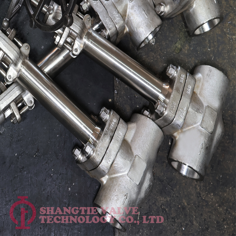 API 602 SW End Stainless Steel Extension Stem Cryogenic Forged Globe Valves detail 4