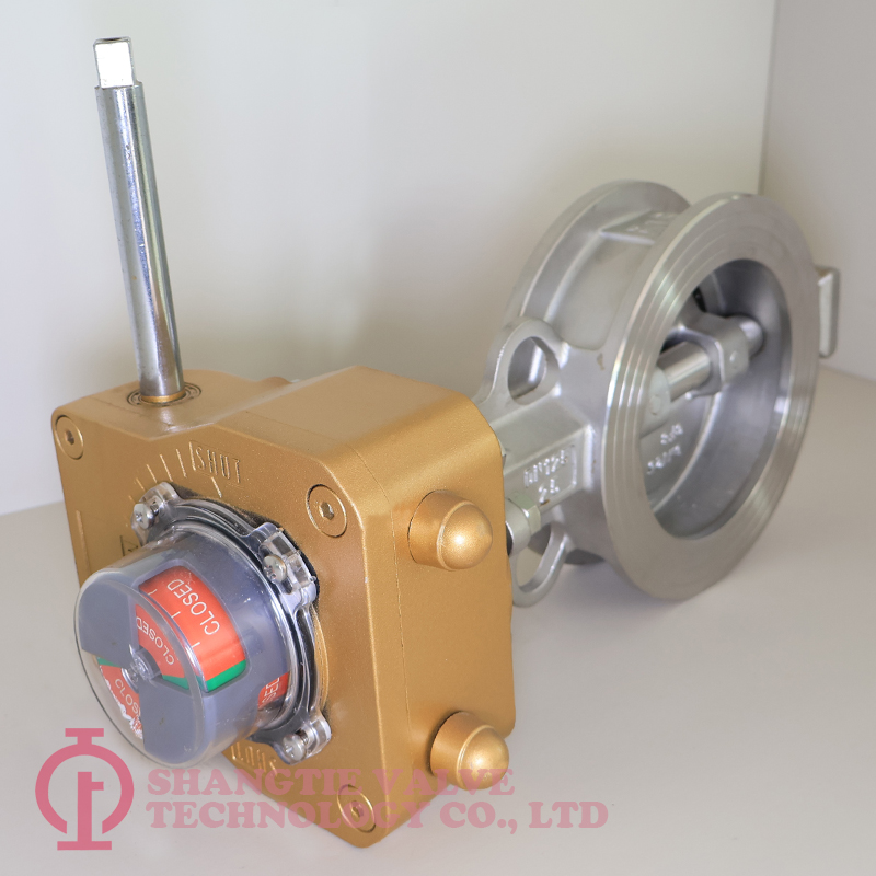 API 609 Wafer Type Stainless Steel Metal Sealed Triple Offset Butterfly Valve detail 4