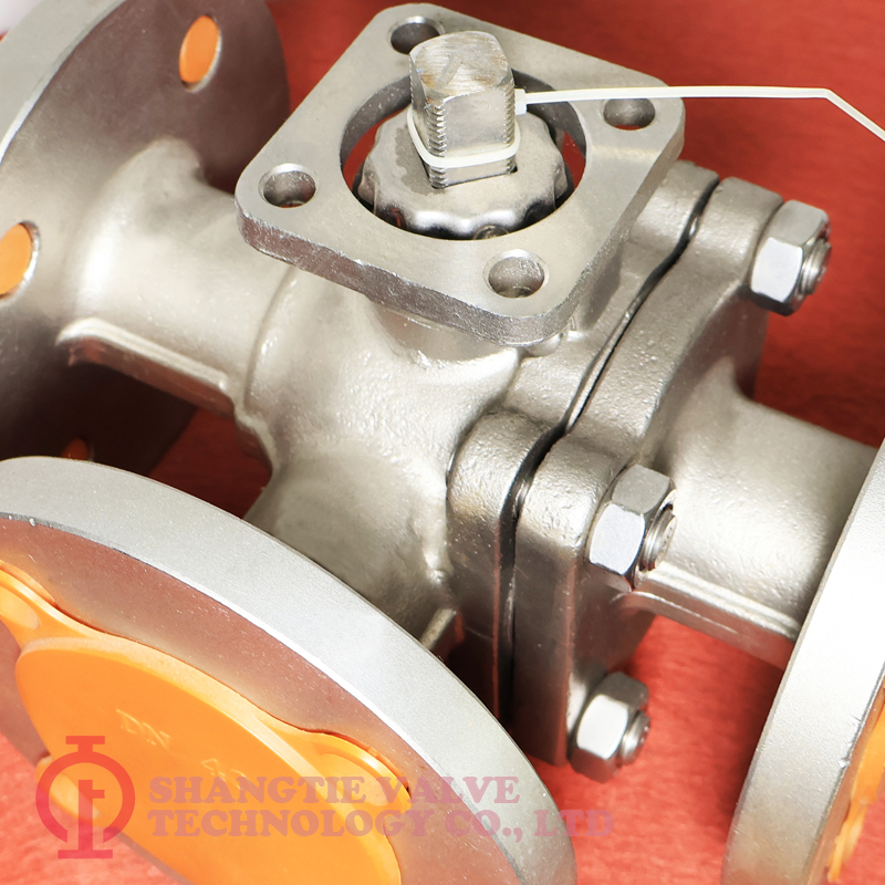API Standard Manual Stainless Steel Flanged 3 Way Ball Valve detail 5
