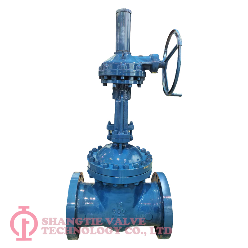 Bevel Gear 600LBI 12inch Alloy Steel WC6 Flange API 600 Gate Valve detail 1