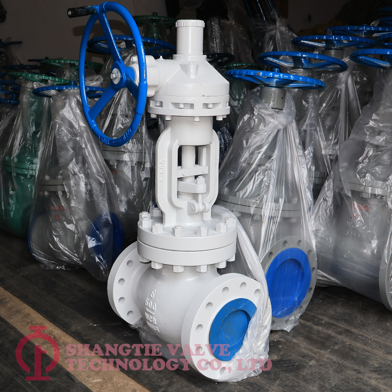 Bevel Gear Operated API 600 Cast Steel A216 WCB Rising Stem OS Y Flanged Globe Valve detail 4