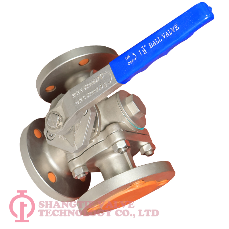 API Standard Manual Stainless Steel Flanged 3 Way Ball Valve detail 1