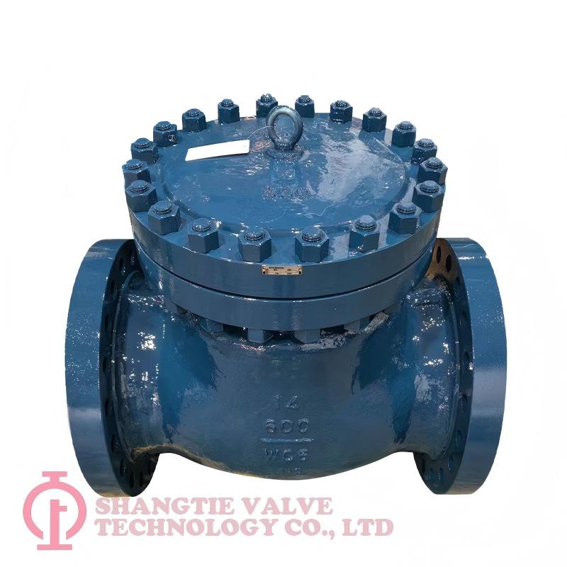 API High Temperature A217 WC6 600LBI 14inch Flange Swing Check Valve detail 2